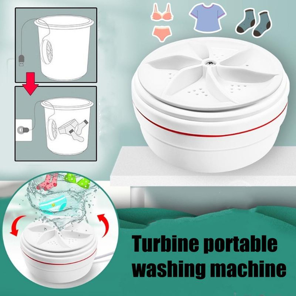 Mini Washing Machine,Ultrasonic Turbine Washing,Machine Portable Turbo Washing  Machine for Travelling,Business Trip,Camping,College Room.Turbo